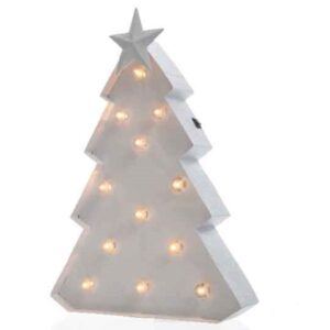 Árbol metal blanco led