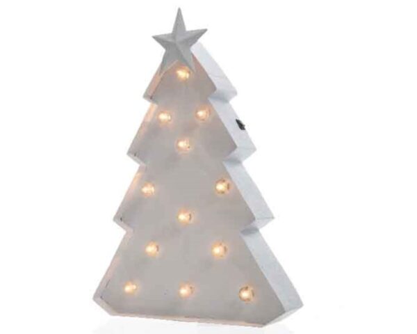 Árbol metal blanco led