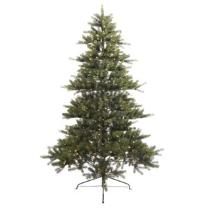 Arbol navidad pino micro luces luz blanca calida 210 cm 640l