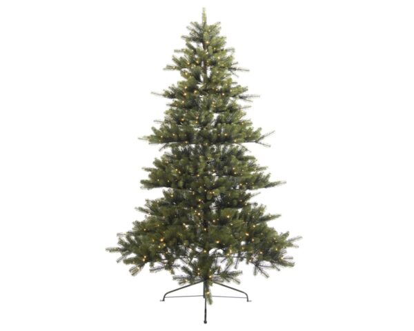 Arbol navidad pino micro luces luz blanca calida 210 cm 640l