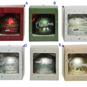 Bola christmas c/frases diam. 10 cm