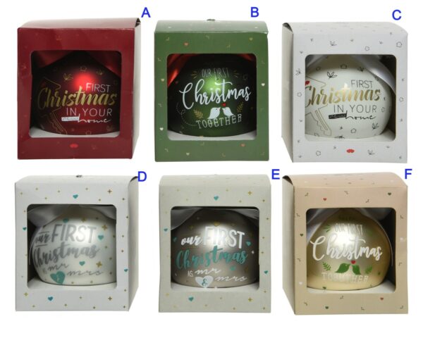 Bola christmas c/frases diam. 10 cm