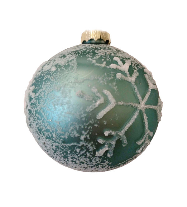Bola verde copo nieve