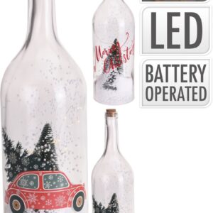 Botella cristal 10 led 45 cm