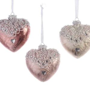 Corazón cristal con brillantes