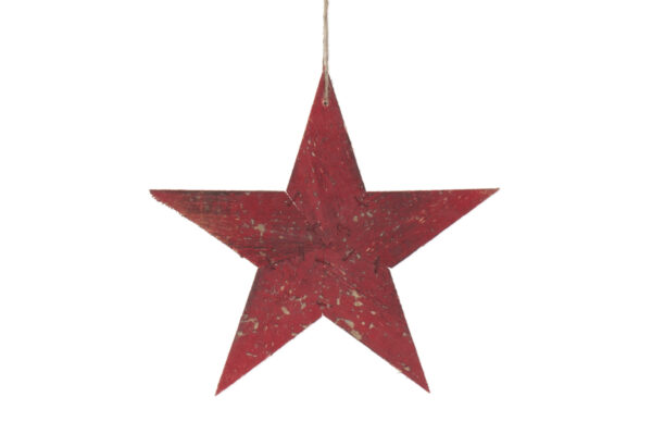 Estrella madera roja