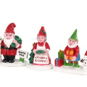 Gnomos de jardin navideños