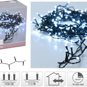 Guirnalda 192 leds blanco bateria 8 funciones