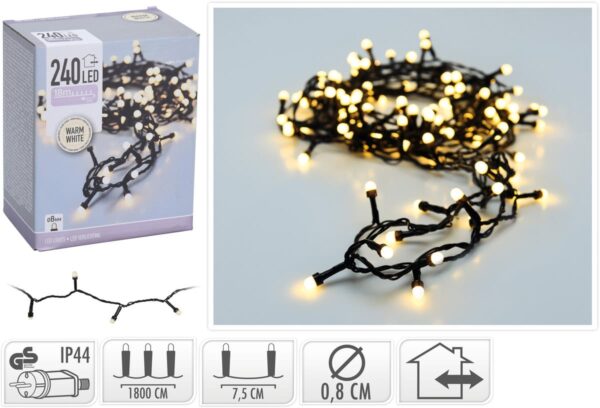 Guirnalda 240 led 8mm luz calida