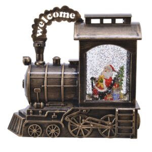 Locomotora c/led c/santa claus luz calida 11x25x23 cm