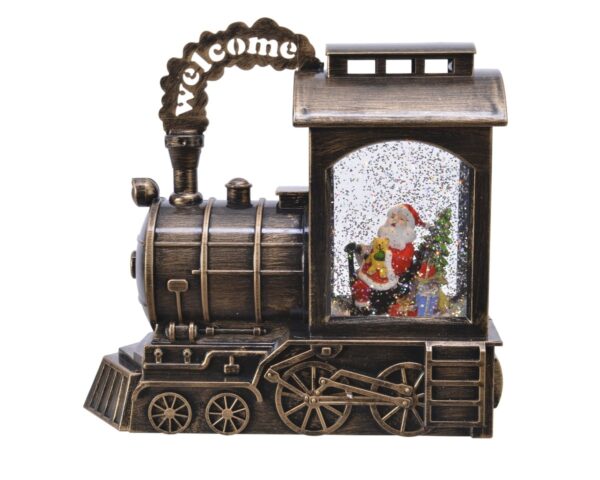 Locomotora c/led c/santa claus luz calida 11x25x23 cm