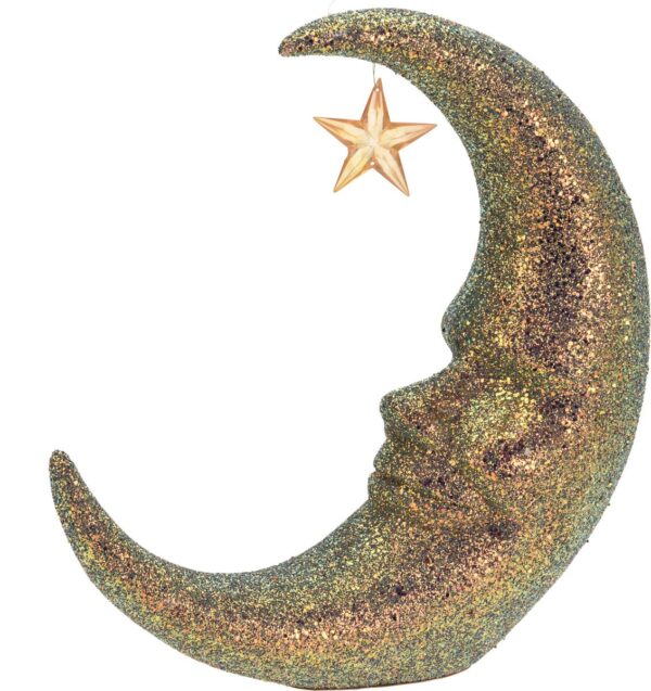 Media luna decoracion oro 49 cm