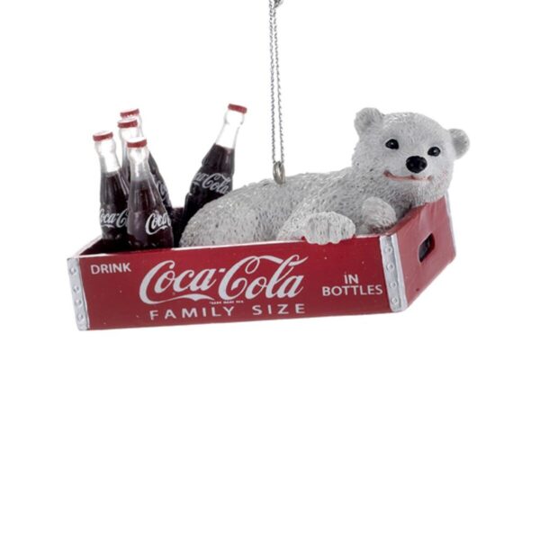 Osito polar en caja coca-cola