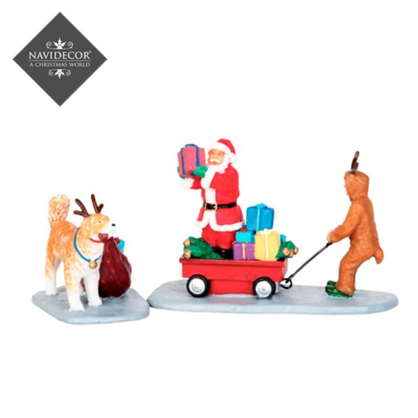 Santa claus con carrito