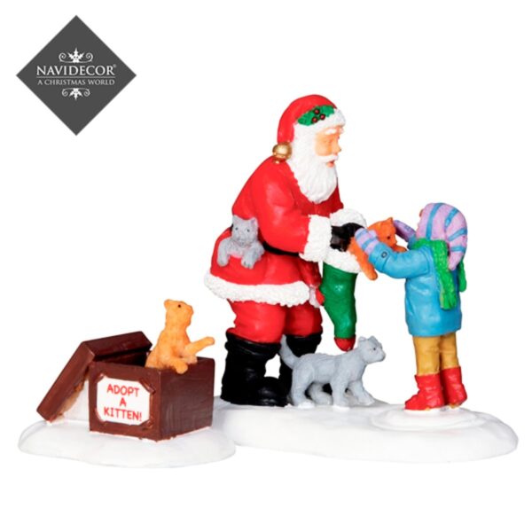 Santa claus regalando gatos*
